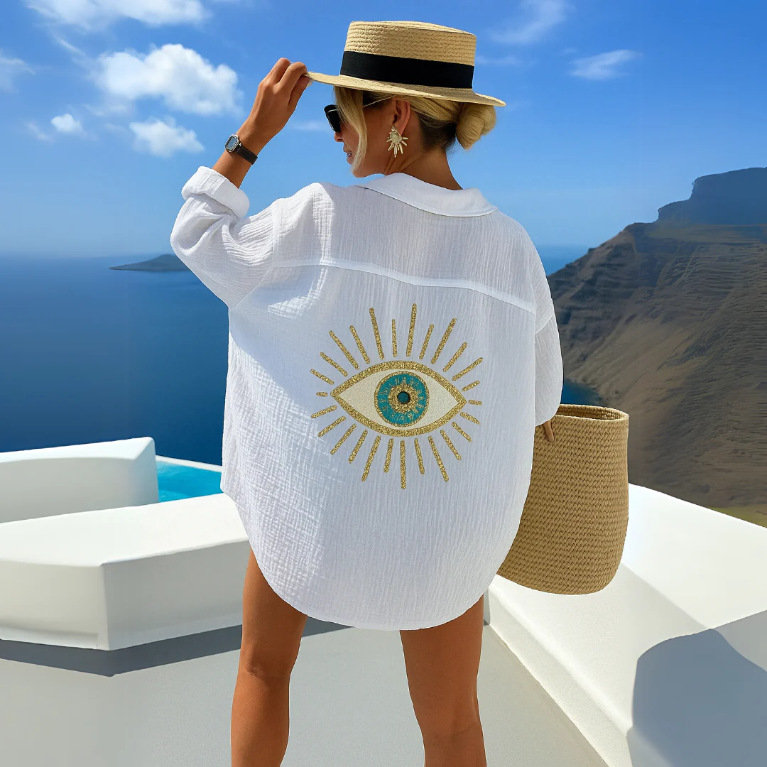 Blusa estilo ibicenco para mujer ideal para la playa