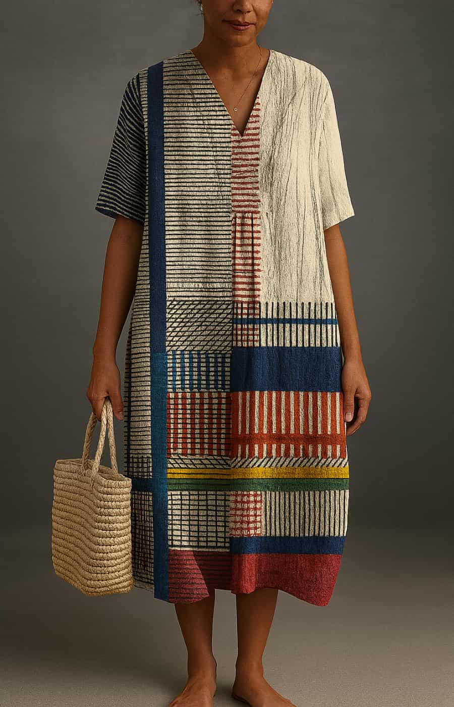 APOLONIA | EL VESTIDO MIDI ORIGINAL CON ESTILO ARTESANAL