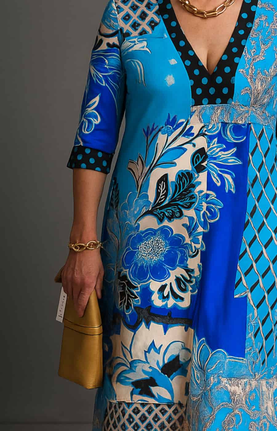 PALOMA | VESTIDO MAXI COLORIDO CON CONTRASTES ELEGANTES