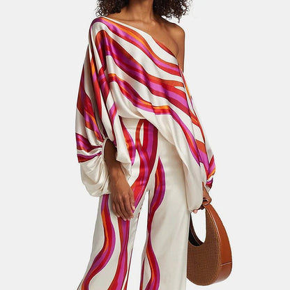 Mono ancho de una sola manga con diseño elegante y estilo moderno para mujer