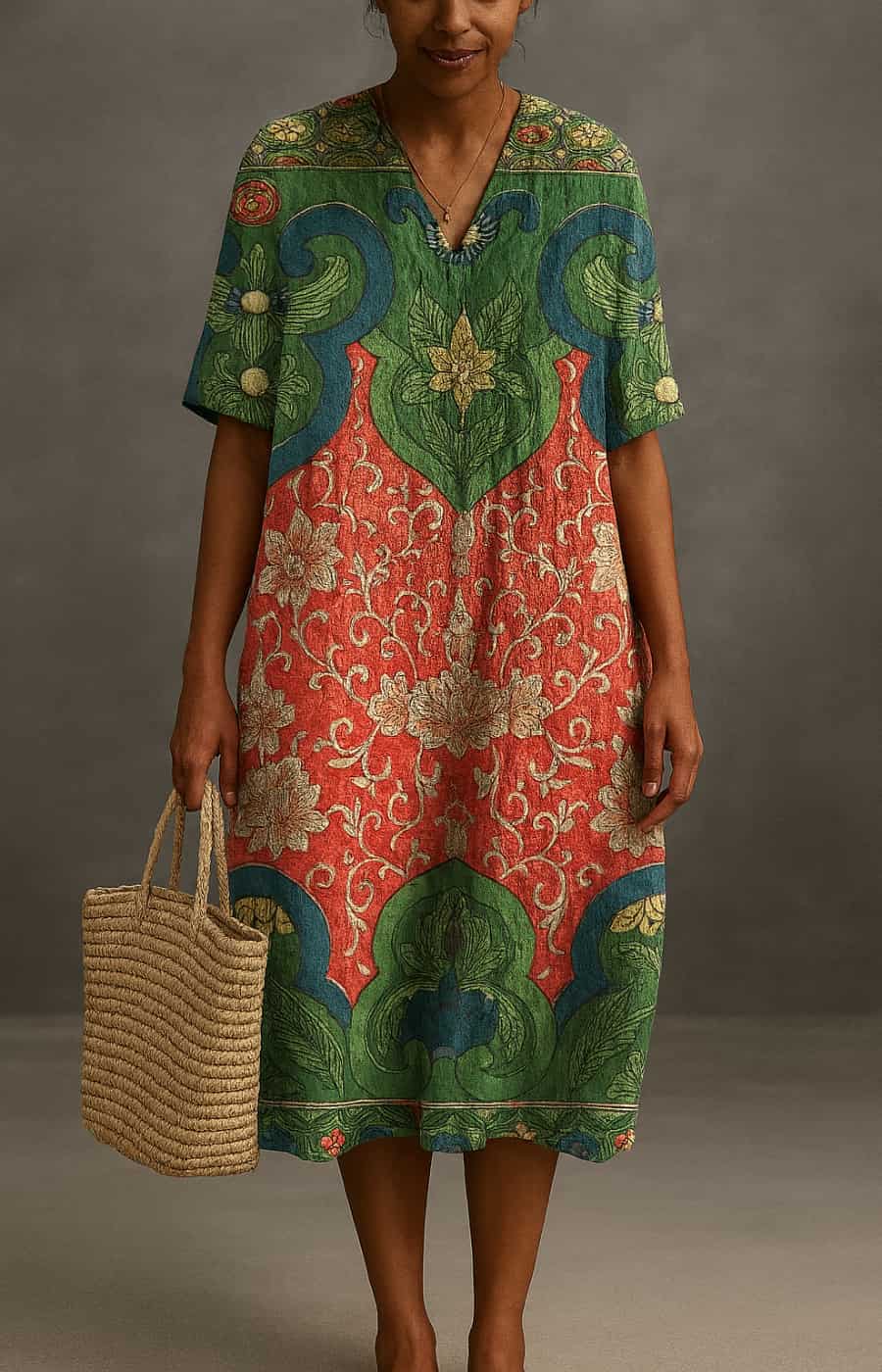 APOLONIA | EL VESTIDO MIDI ORIGINAL CON ESTILO ARTESANAL