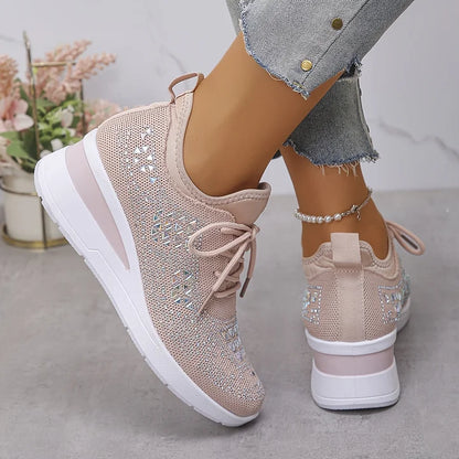 Isabela – Zapatillas ortopédicas con brillantes relucientes