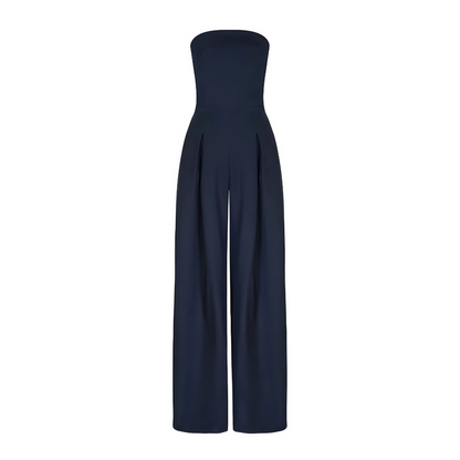 Mono largo sin tirantes con estilo moderno