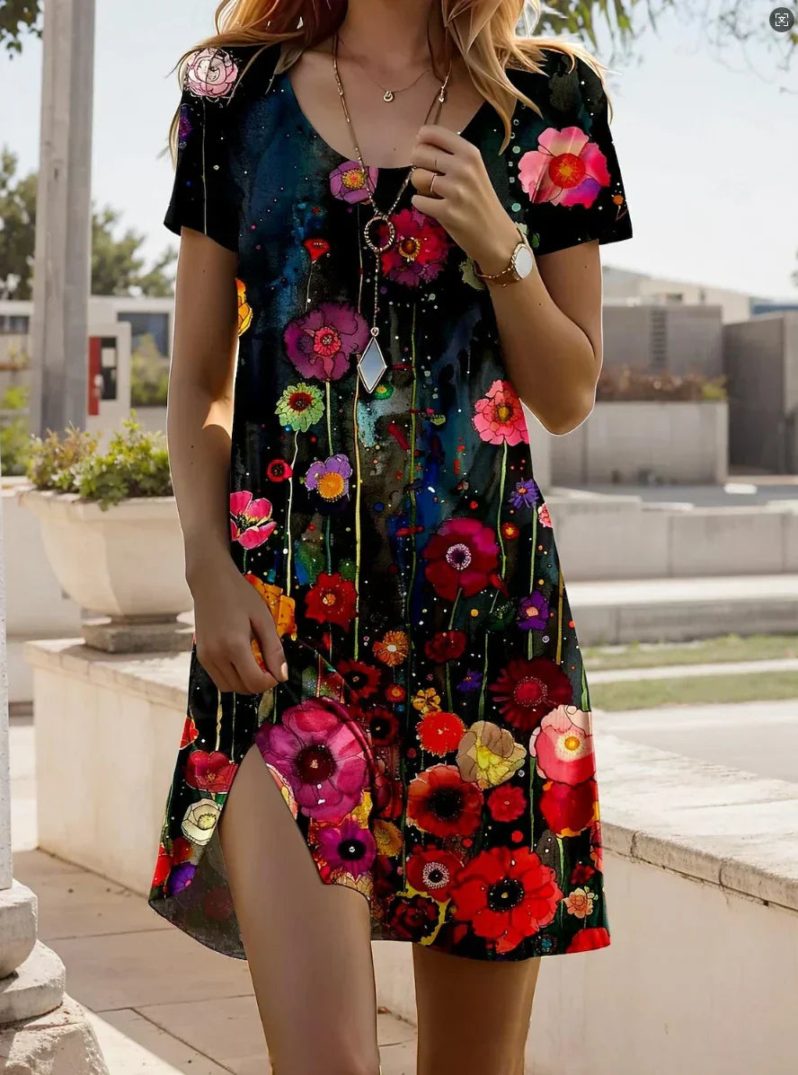 Lana | Vestido corto estampado de moda