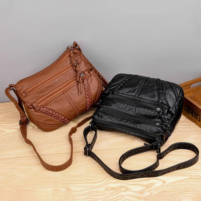 Elegante bolso de cuero 2 en 1 – estilo y gran capacidad para el día a día