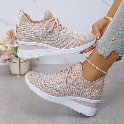 Isabela – Zapatillas ortopédicas con brillantes relucientes